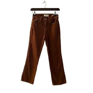 Pacsun High Rise Kick Flare Corduroy Pants Copper Brown Womens Size 25